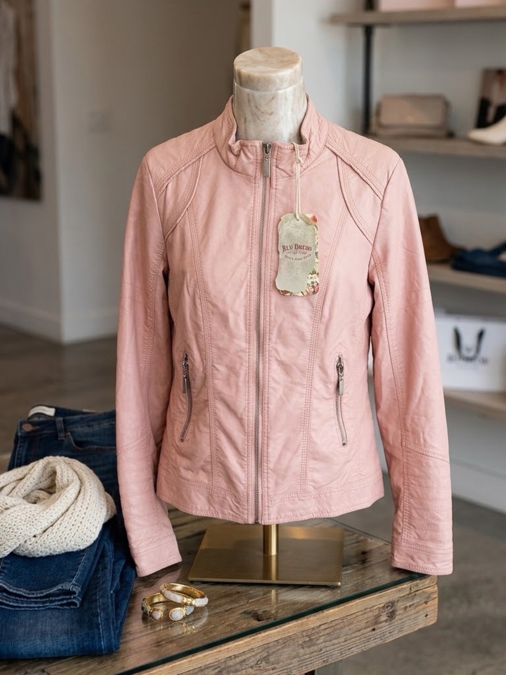 Blu Deise Pink Zip Jacket NWT